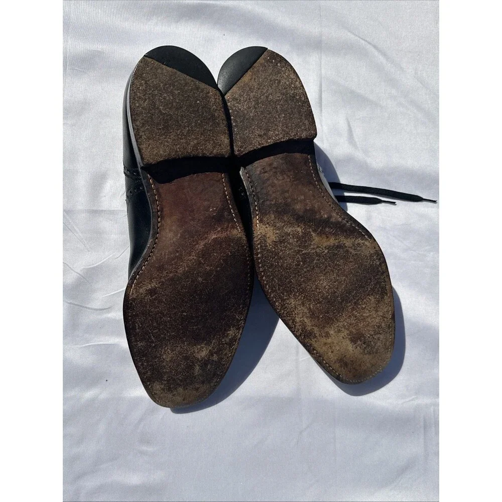 Men’s Vintage Church’s Of England Black Medallion Toe Dress Shoes 11.5 D US Fit